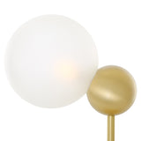Helena Modern Brass and Glass Table Lamp with 15cm Globe Shade