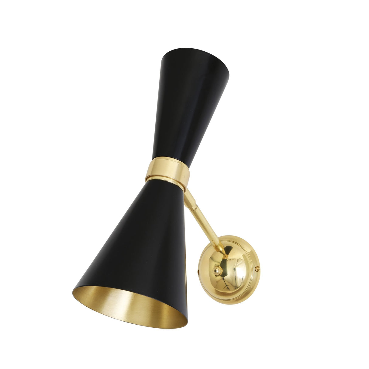 Cairo Swivel Wall Light in Polished Brass and Matte Black Finish