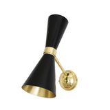 Cairo Swivel Wall Light in Polished Brass and Matte Black Finish