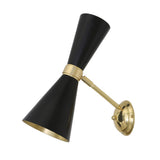 Cairo Swivel Wall Light in Polished Brass and Matte Black Finish