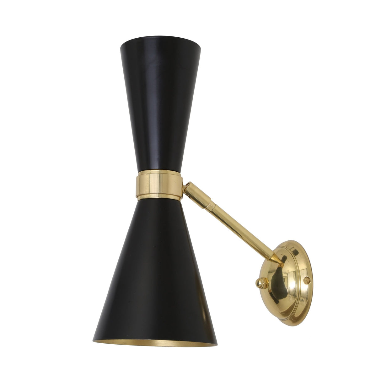 Cairo Swivel Wall Light in Polished Brass and Matte Black Finish