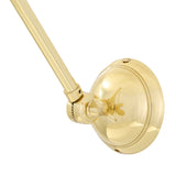 Elegant Brass and Black Shade Wall Sconce - Adjustable Height