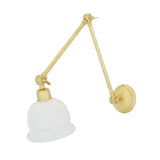 Elegant Brass Wall Sconce with Black Shade