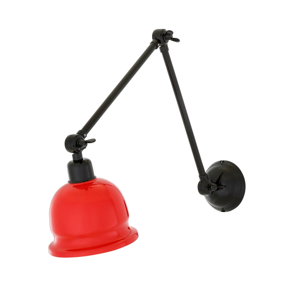 Contemporary Black Brass Poster Lamp with Adjustable Height