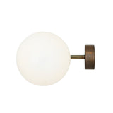 Eske Antique Brass Double Wall Sconce with Clear Globe Shades