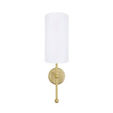 Elegant Arizona Brass Wall Light with Fabric Shade
