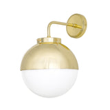 Florence Antique Brass Globe Wall Light with Clear Glass Shade