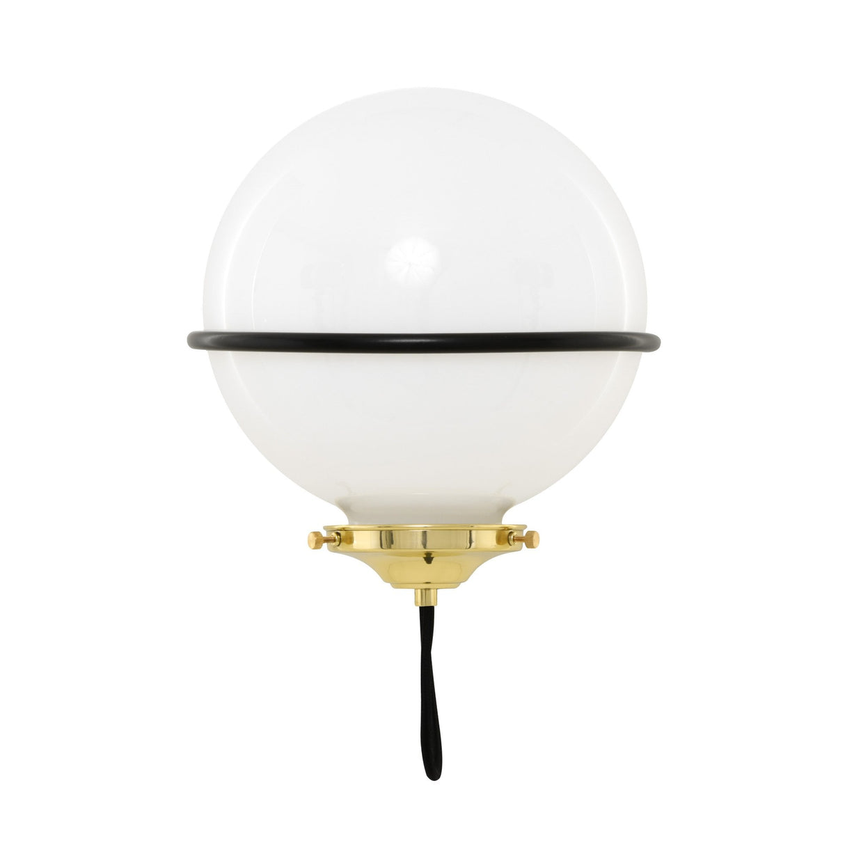 Oranmore 25cm Antique Brass & Black Globe Wall Light