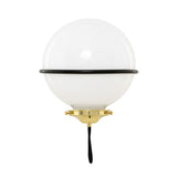 Oranmore 25cm Antique Brass & Black Globe Wall Light