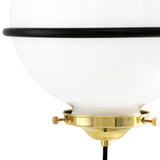 Oranmore 25cm Antique Brass & Black Globe Wall Light