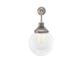 Antique Brass & Clear Glass Wall Light – Bamako 20cm Design