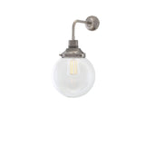 Antique Brass & Clear Glass Wall Light – Bamako 20cm Design