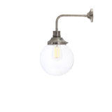 Antique Brass & Clear Glass Wall Light – Bamako 20cm Design