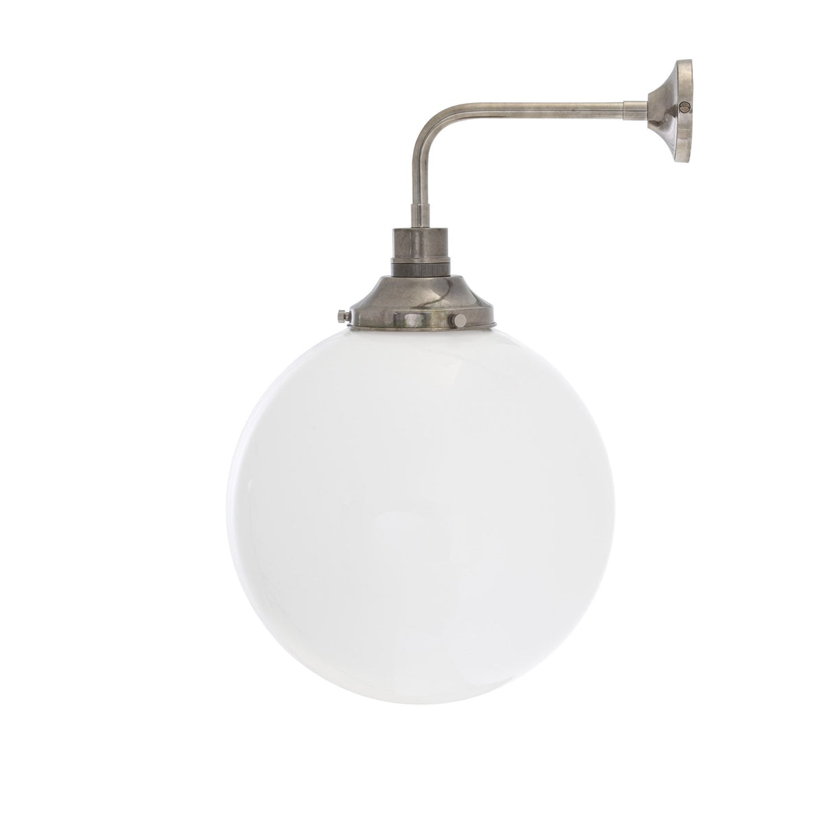 Bamako Antique Brass Wall Light with Clear Glass, 30cm