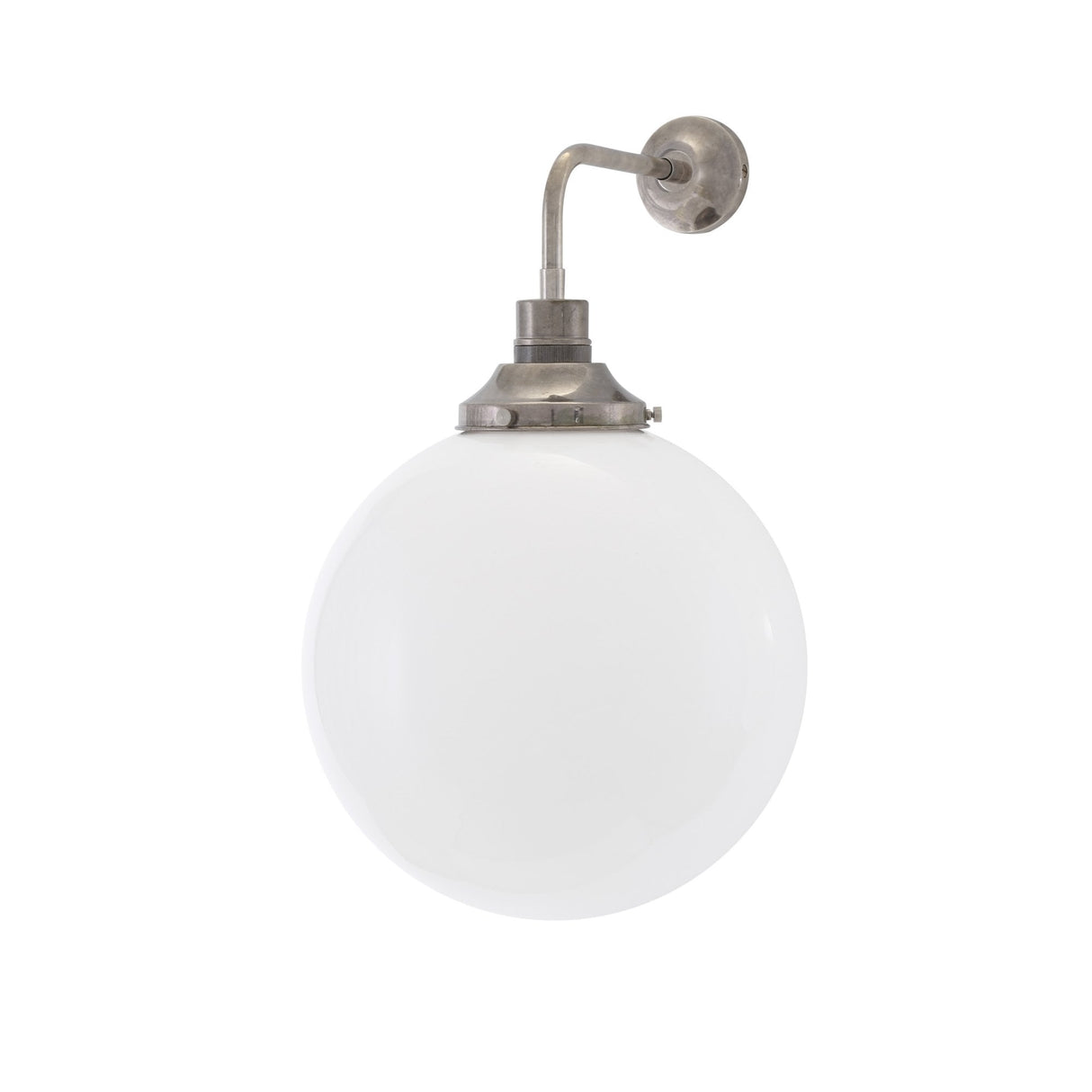 Bamako Antique Brass Wall Light with Clear Glass, 30cm