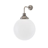 Bamako Antique Brass Wall Light with Clear Glass, 30cm