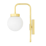 Vintage Brass Lantern Wall Light with Clear Glass Shade