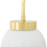 Vintage Brass Lantern Wall Light with Clear Glass Shade