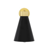 Kamina Dual Finish Wall Sconce in Matte Black and Polished Brass