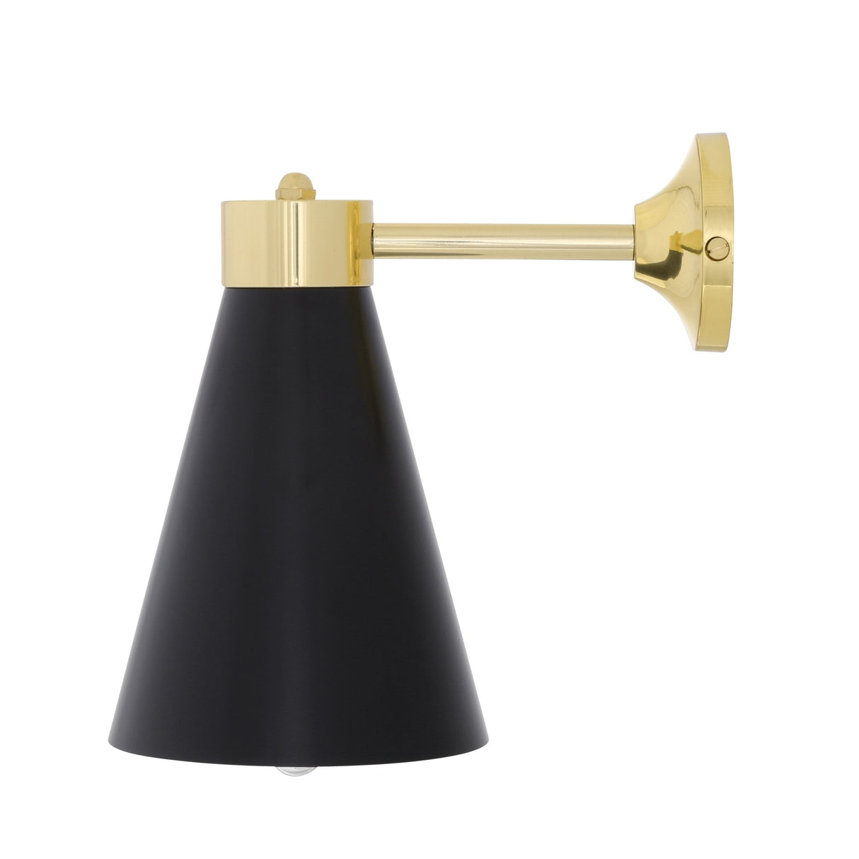 Kamina Dual Finish Wall Sconce in Matte Black and Polished Brass
