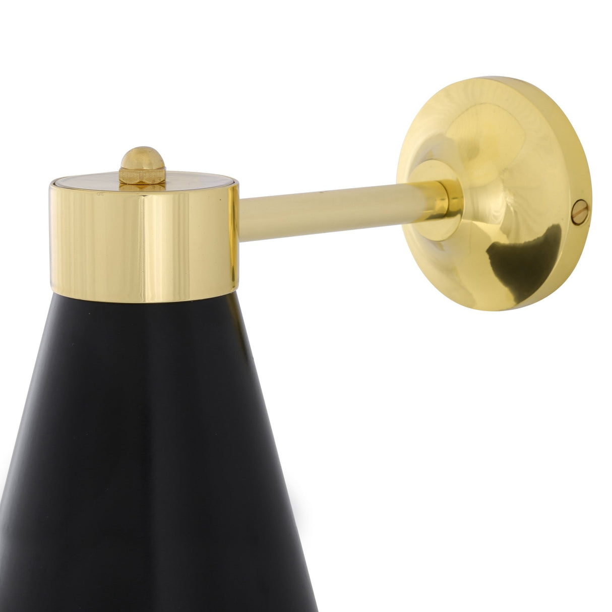 Kamina Dual Finish Wall Sconce in Matte Black and Polished Brass