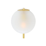 Antique Brass and Clear Glass Globe Wall Sconce