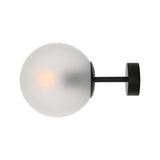 Antique Brass Globe Wall Sconce with Clear Glass
