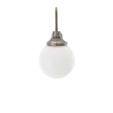 Yerevan Antique Brass Wall Light with Opal Glass Shade