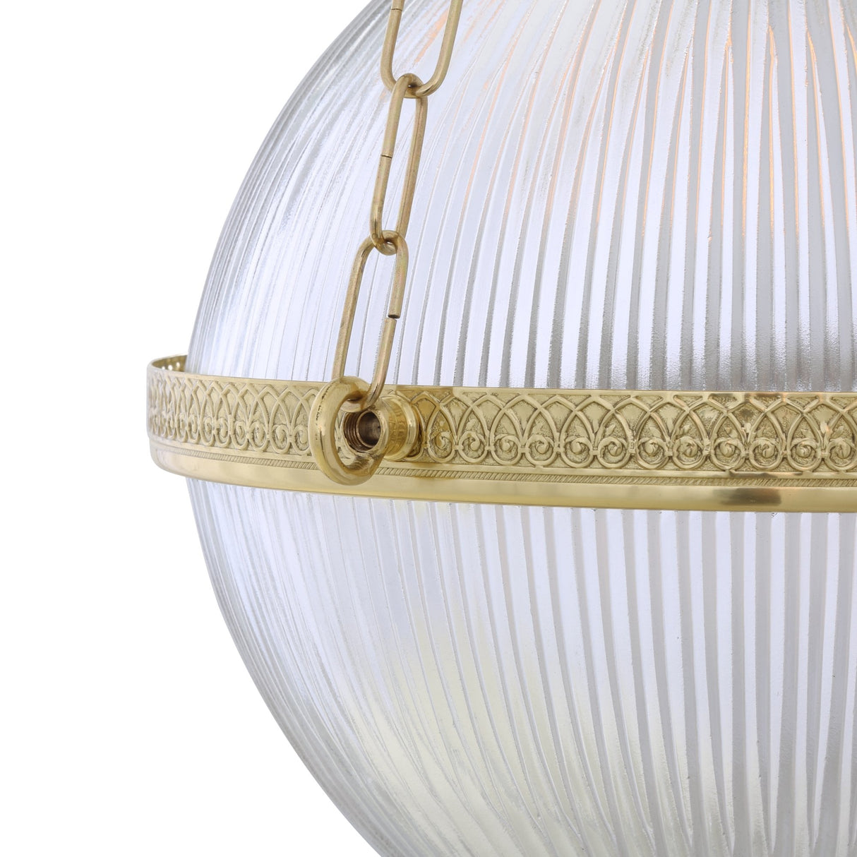 Antique Brass Blaenau Wall Sconce with Holophane Glass Shade