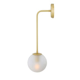Antique Brass Westport Glass Globe Wall Light