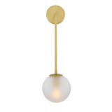 Antique Brass Westport Glass Globe Wall Light