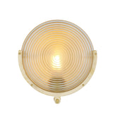 Vintage Chic Brass Wall Light with Prismatic Glass Shade