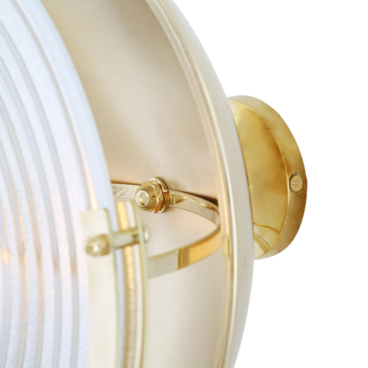 Vintage Chic Brass Wall Light with Prismatic Glass Shade