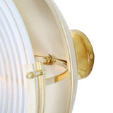 Vintage Chic Brass Wall Light with Prismatic Glass Shade