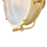 Vintage Chic Brass Wall Light with Prismatic Glass Shade