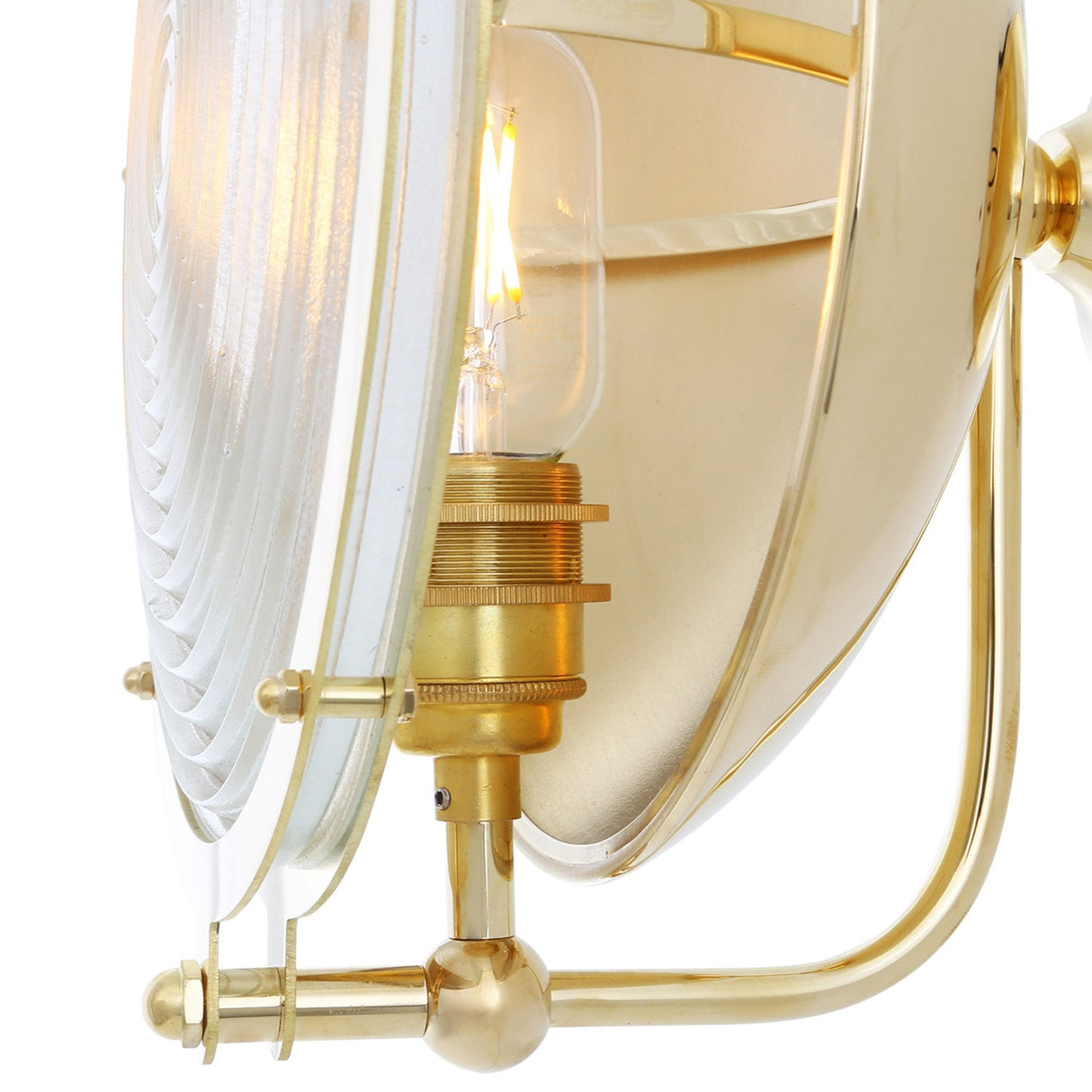 Vintage Chic Brass Wall Light with Prismatic Glass Shade