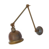 Industrial Antique Brass Extendable Wall Light