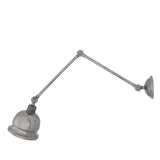 Industrial Antique Brass Extendable Wall Light