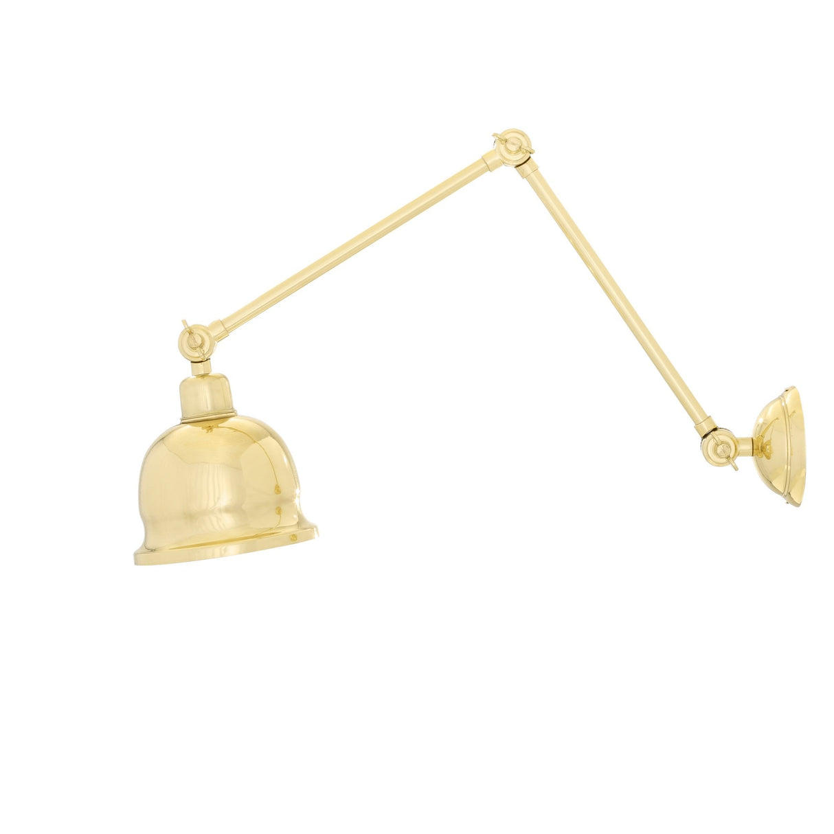 Industrial Antique Brass Extendable Wall Light