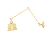 Industrial Antique Brass Extendable Wall Light