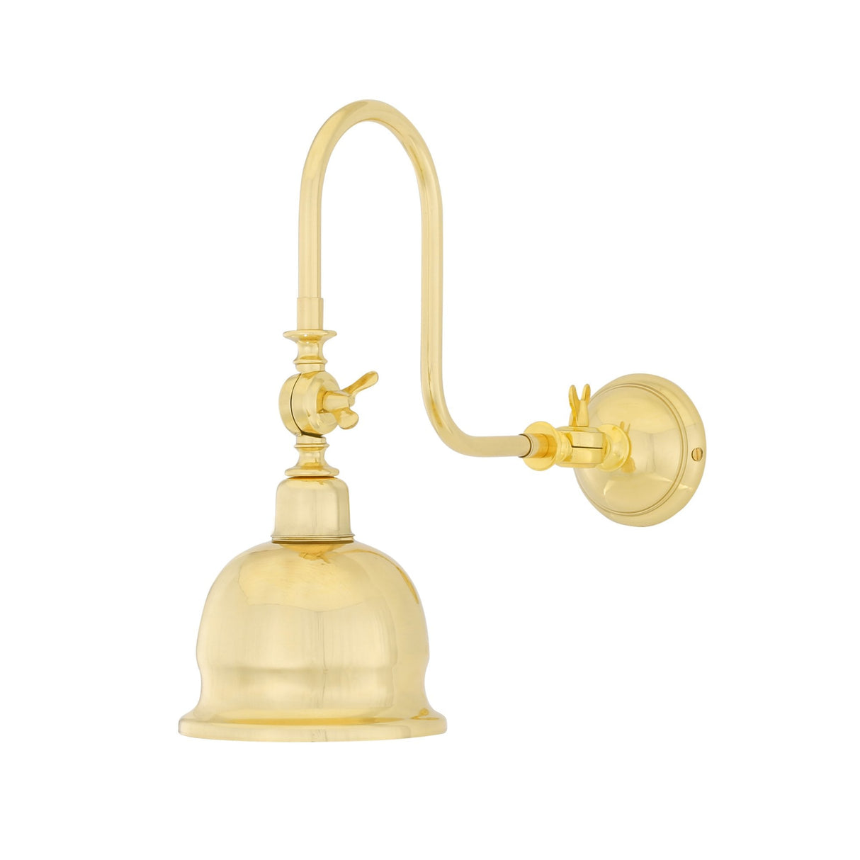Vintage Brass Swivel Wall Light with Industrial Charm
