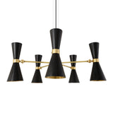 Cairo 5-Light Chandelier in Polished Brass and Matte Black