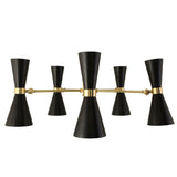 Cairo 5-Light Chandelier in Polished Brass and Matte Black