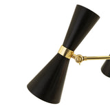 Cairo 5-Light Chandelier in Polished Brass and Matte Black