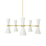 Cairo 5-Light Chandelier in Polished Brass and Matte Black