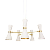 Cairo 5-Light Chandelier in Polished Brass and Matte Black