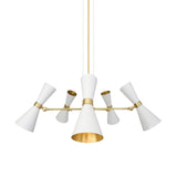 Cairo 5-Light Chandelier in Polished Brass and Matte Black