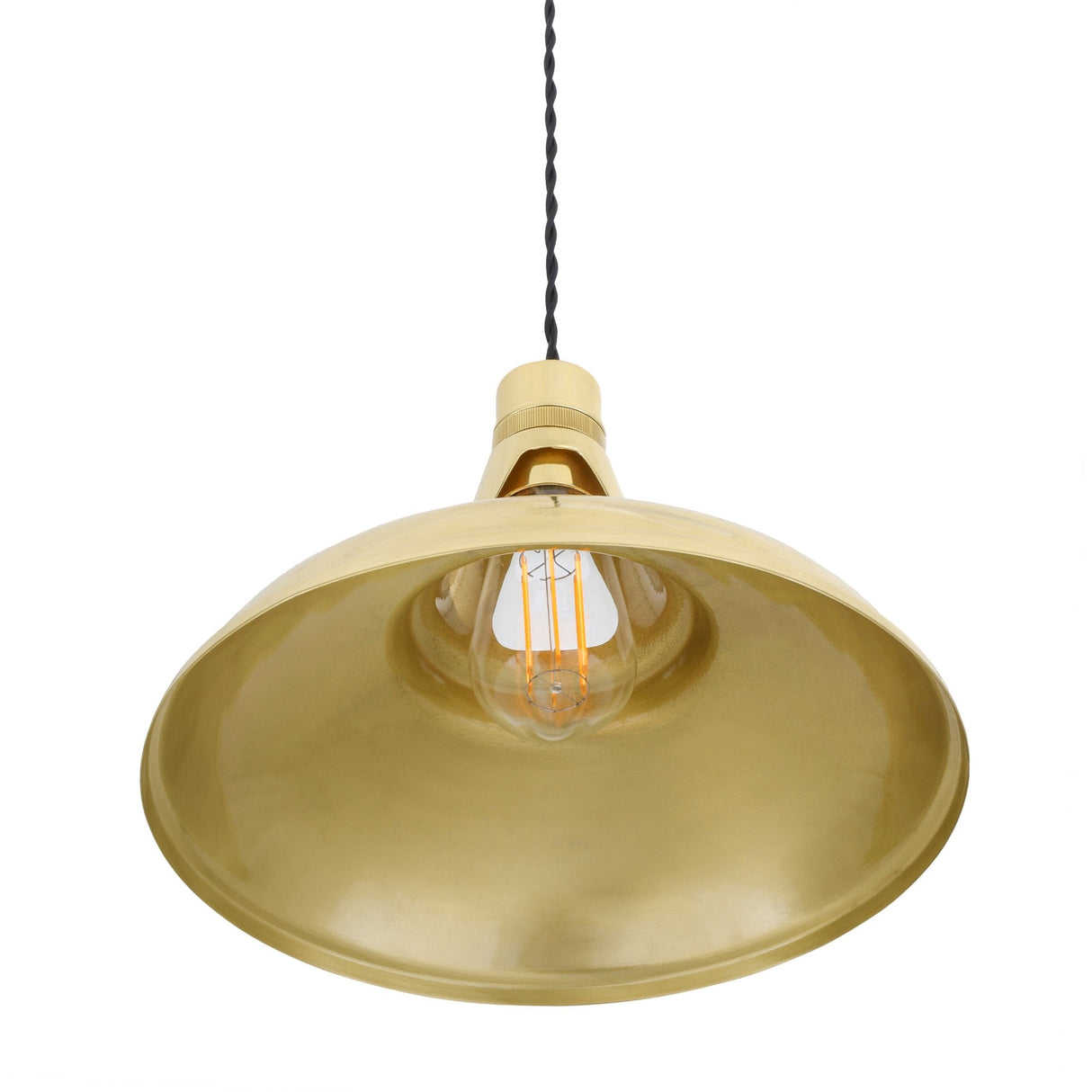 Geneva Industrial Brass Pendant Light