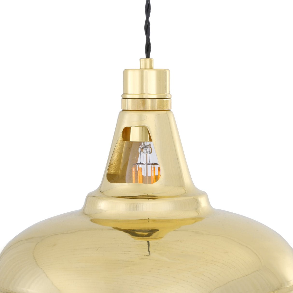 Geneva Industrial Brass Pendant Light