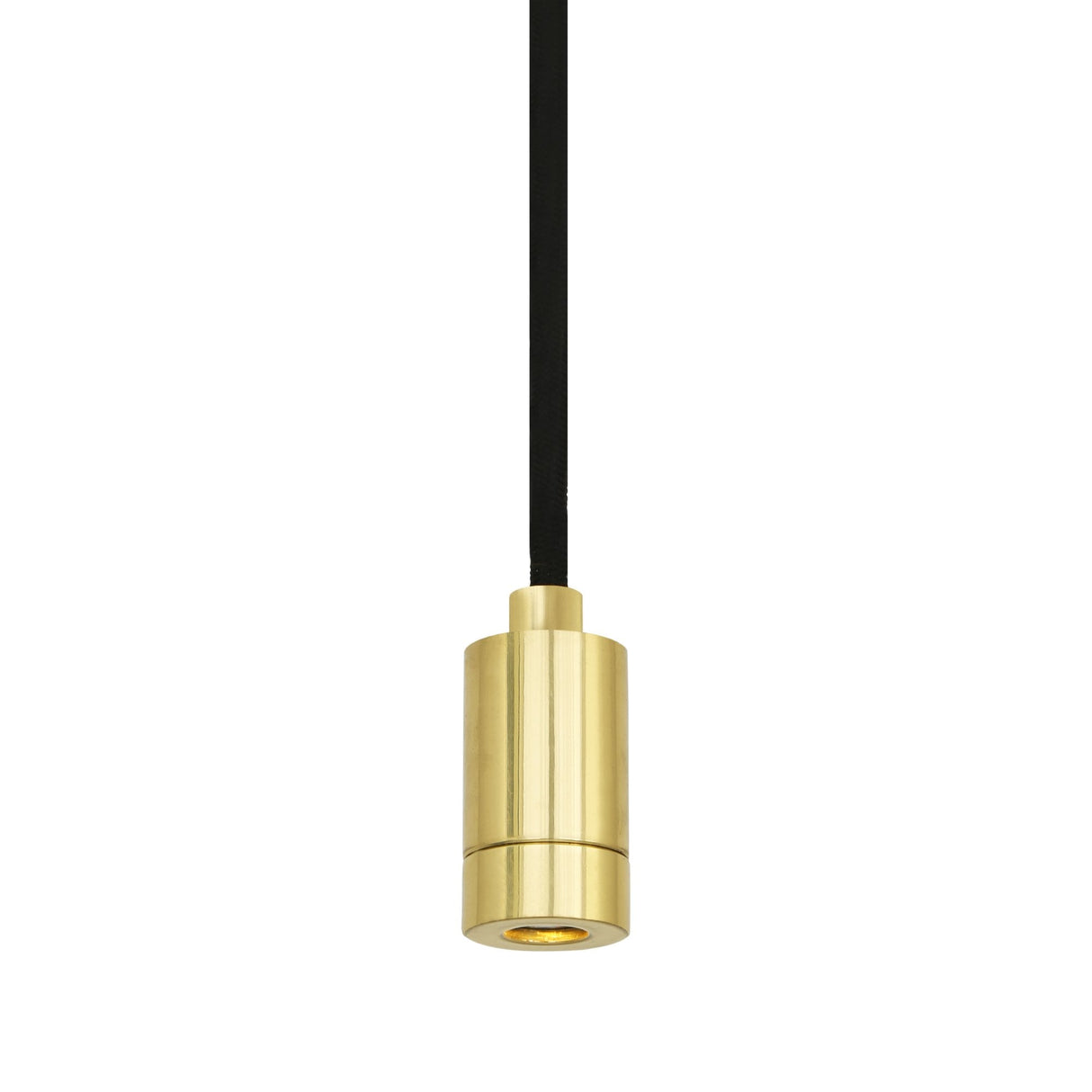 Elegant Antique Brass Cylindrical Spotlight Pendant